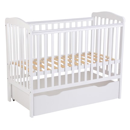 Кроватка для новорожденных POLINI Kids Simple 310-01 Белый в Ангарске - изображение