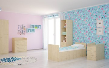 Детская кроватка с комодом POLINI Kids Simple 1100 Натуральный в Ангарске - предосмотр 4