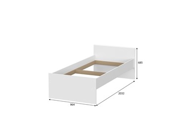 Детская выкатная кровать Токио, белый текстурный (одинарная (0,9х2,0) + выкатная) в Ангарске - предосмотр 3