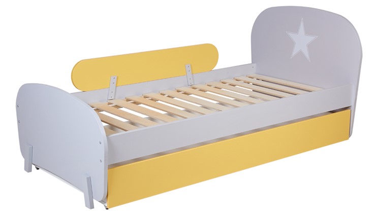 Комплект мебели для детской POLINI Kids Mirum №1 Белый / Серый / Желтый в Ангарске - изображение 4