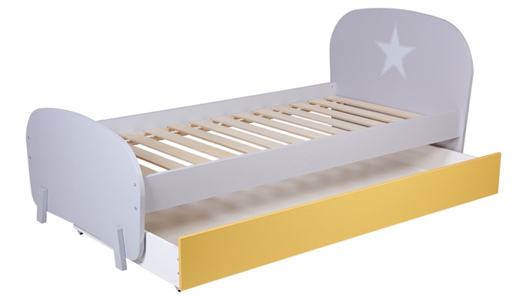 Комплект мебели для детской POLINI Kids Mirum №1 Белый / Серый / Желтый в Ангарске - изображение 6