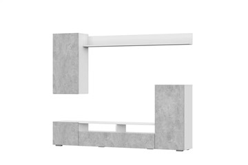 Набор мебели в гостиную МГС-4, белый/цемент светлый в Ангарске
