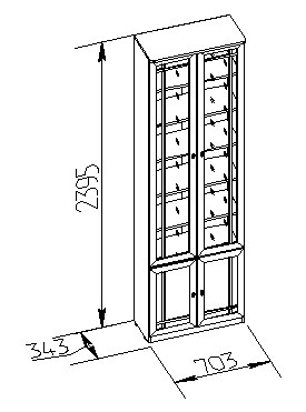 Шкаф для книг Sherlock 32, Дуб Сонома в Ангарске - изображение 3