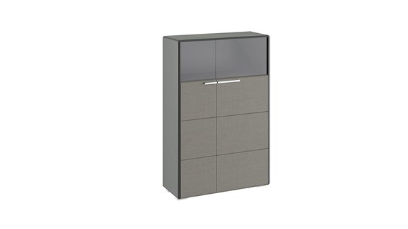 Шкаф Наоми комбинированный двухстворчатый, цвет Фон серый, Джут ТД-208.07.29 в Ангарске - изображение