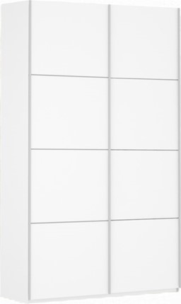 Шкаф Прайм (ДСП/ДСП) 1600x570x2300, белый снег в Братске - изображение