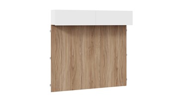 Навесной шкаф с декоративными панелями Порто (366) СМ-393.21.023-24 (Белый жемчуг/Яблоня беллуно/Белый софт) в Ангарске