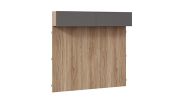 Настенный шкаф с декоративными панелями Порто (366) СМ-393.21.023-24 (Яблоня Беллуно/Графит софт) в Ангарске