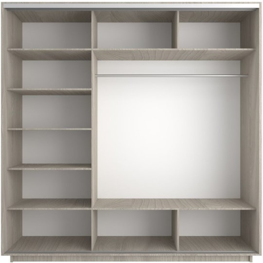 Шкаф 3-х створчатый Экспресс (Комби) 2100х600х2200, шимо светлый в Ангарске - изображение 1