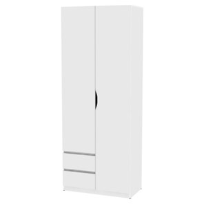 Шкаф 2-дверный Мальта H201, Белый в Братске