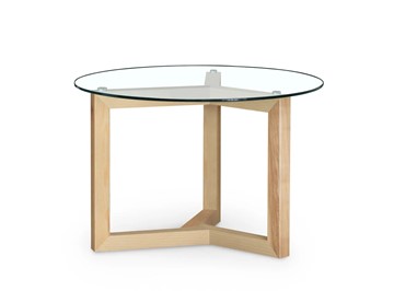 Журнальный столик Оникс-8, Натуральный массив/Прозрачное стекло в Братске