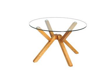 Стеклянный столик Берген-2, натуральный массив в Братске