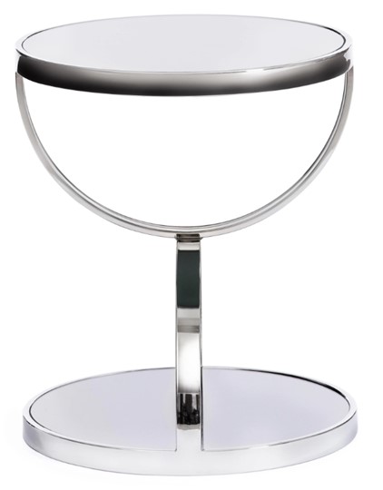 Кофейный столик GROTTO (mod. 9157) металл/дымчатое стекло, 42х42х50, хром в Ангарске - изображение 1
