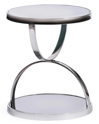 Кофейный столик GROTTO (mod. 9157) металл/дымчатое стекло, 42х42х50, хром в Братске - изображение