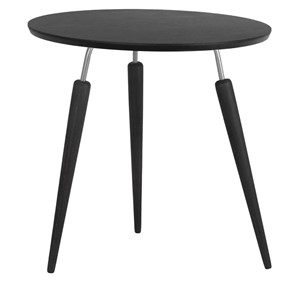 Круглый столик Мебелик BeautyStyle-22 (черный элит/металл/эбеновое дерево) в Ангарске