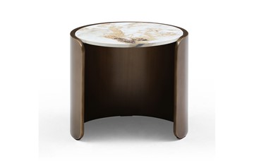 Круглый столик ET3095CI (D40) белая керамика /бронзовый в Братске