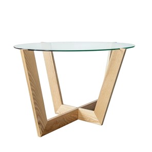 Журнальный столик Оникс-6, Натуральный массив/Прозрачное стекло в Ангарске