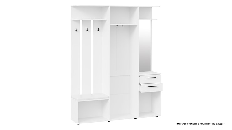 Набор мебели для прихожей Витра тип 2 (Белый ясень) в Ангарске - изображение 3