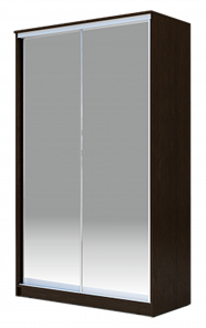 Шкаф 2-х створчатый 2200х1682х420 Хит-22-4-17-88, Матовое стекло, Венге в Ангарске