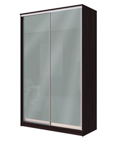 Шкаф двухстворчатый Хит-22-12-22 с цветным стеклом, средне-серый 074, Венге в Ангарске