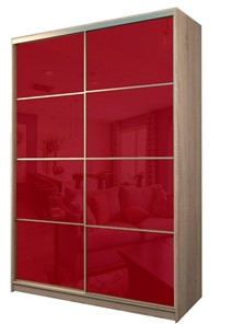 Шкаф 2-х дверный MAX МШ-23-6-16-22, Профиль Золото/Цвет Дуб сонома/Oracal Бургунди в Ангарске