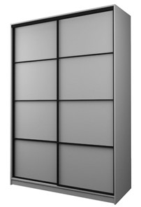 Шкаф 2-х дверный MAX МШ-23-6-18-11, Профиль Черный/Цвет Серый в Ангарске - предосмотр