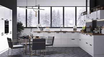 Модульный кухонный гарнитур Аляска, цвет Серый лед/Серый лед в Ангарске - предосмотр 2
