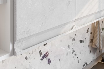 Угловой модульный гарнитур Вельвет, бетон графит/бетон снежный в Ангарске - предосмотр 5