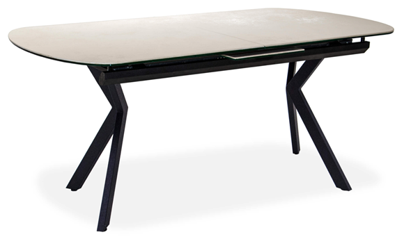 Кухонный раздвижной стол Шамони 1CX 140х85 (Oxide Avorio/Графит) в Ангарске - изображение