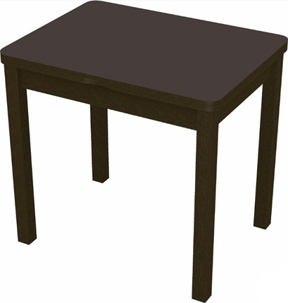 Кухонный раздвижной стол Бари дерево №8 (стекло коричневое/венге) в Ангарске - изображение