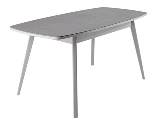 Кухонный стол раскладной Артктур, Керамика, grigio серый, 51 диагональные массив серый в Братске - изображение