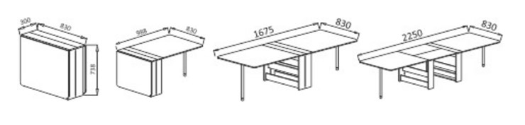 Кухонный раздвижной стол В-1 в Ангарске - изображение 1