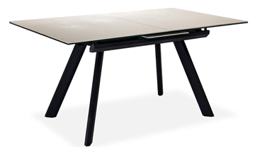 Кухонный стол раздвижной Бордо 1CQ 140х85 (Oxide Avorio/Графит) в Ангарске - предосмотр