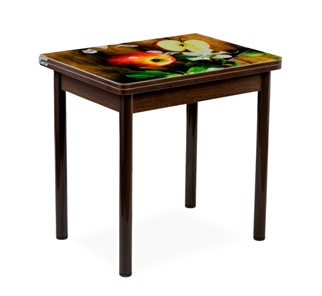 Кухонный пристенный стол СПА-01 СТФ, венге/фотопечать дерево/опоры прямые коричневые в Братске