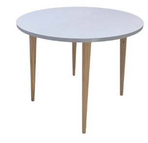 Кухонный раздвижной круглый стол Creo-line Серый камень 90*90 см ЛДСП в Ангарске