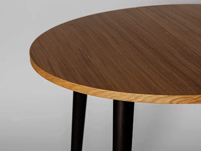 Кухонный стол круглый Шпон Дуба д. 100 см МДФ в Ангарске - изображение 3