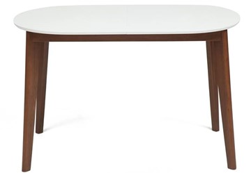 Кухонный раздвижной стол BOSCO (Боско) бук/мдф 120+30x80x75 Белый/Коричневый арт.11258 в Ангарске
