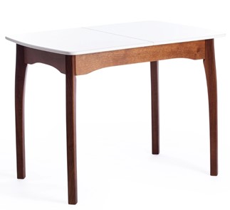 Кухонный стол раскладной Caterina, бук/мдф, 100+30x70x75, коричневый, белый арт.15856 в Ангарске