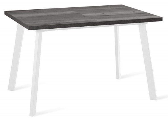 Кухонный стол раскладной Dikline HB120 Сосна Пасадена/ножки белые в Братске - изображение