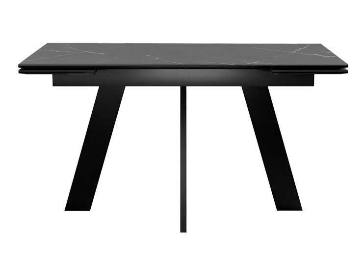 Кухонный стол раскладной DikLine SKM140 Керамика Черный мрамор/подстолье черное/опоры черные (2 уп.) в Братске - изображение 4