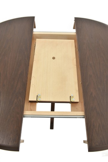 Обеденный раздвижной стол Фабрицио-1 исп. Круг 820, Тон 9 (Морилка/Эмаль) в Братске - изображение 6
