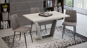 Раздвижной стол Гавана тип 1 (Дуб крафт белый/Серый графит) в Ангарске - предосмотр 4