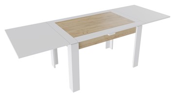 Кухонный стол раздвижной Хьюстон тип 4 (Белый/Дуб Крафт золотой) в Ангарске - предосмотр 1