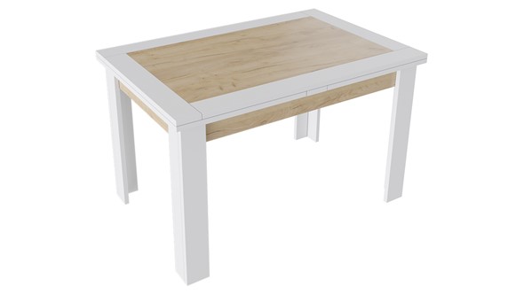 Кухонный стол раздвижной Хьюстон тип 4 (Белый/Дуб Крафт золотой) в Ангарске - изображение
