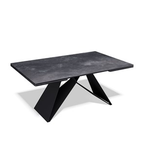 Кухонный раздвижной стол KB1400, черный/керамика черная в Ангарске