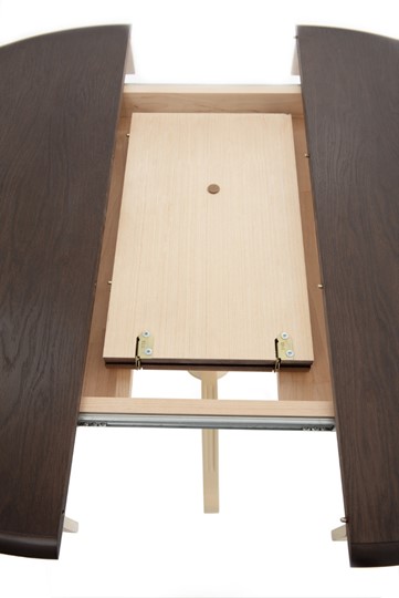 Обеденный раздвижной стол Леонардо-1 исп. Круг 820, тон 7 (Морилка/Эмаль) в Ангарске - изображение 4