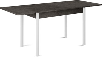 Кухонный раскладной стол Милан-2 EVO, ноги белые, серый камень в Братске - предосмотр 1