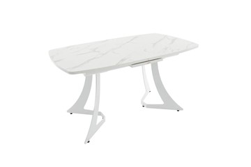 Кухонный раздвижной стол Милан Пластик (Камень белый) в Ангарске