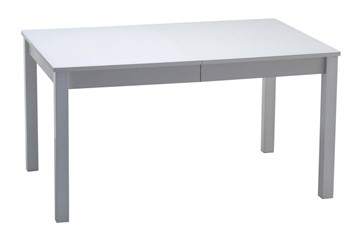 Кухонный стол раскладной Нагано-2 стекло белое opti (хром-лак) в Братске - предосмотр