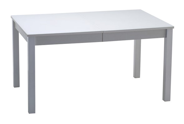 Кухонный стол раскладной Нагано-2 стекло белое opti (хром-лак) в Братске - изображение