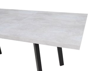 Кухонный раскладной стол Робин, опоры прямые, цемент светлый в Ангарске - предосмотр 3